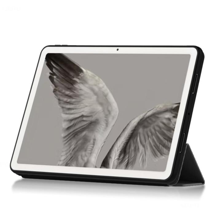 Bild 3,  Google Pixel Tablet Fodral Tri-Fold Läder Svart