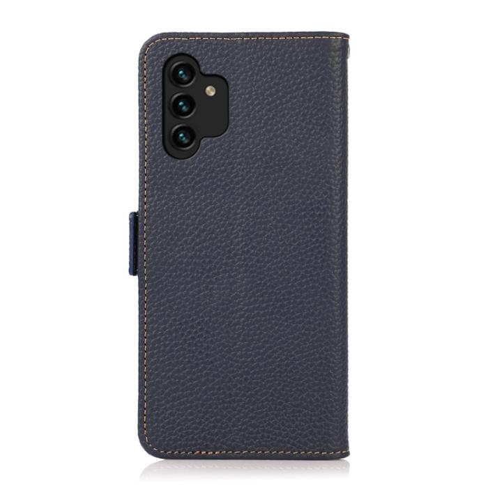 Bild 3, KHAZNEH KHAZNEH Samsung Galaxy A13 4G Fodral RFID Äkta Läder Blå