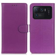  Xiaomi Mi 11 Ultra - Litchi L&auml;der Fodral - Lila
