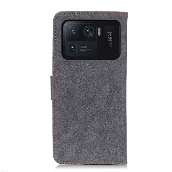 Bild 3, KHAZNEH Xiaomi Mi 11 Ultra - KHAZNEH Split Läder Fodral - Svart