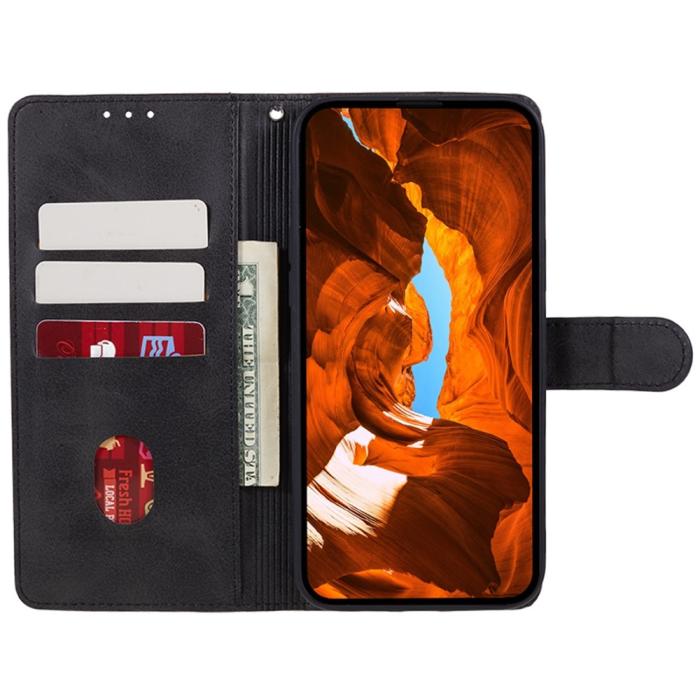 Bild 2,  Motorola Moto G55 5G Plånboksfodral Läder Svart