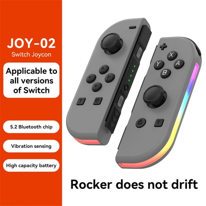 Bild 2,  Nintendo Switch Joy-Con Kontroll RGB Grå