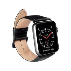 Buffalo Buffalo Apple Watch 42/41/40/38 mm Armband &Auml;kta L&auml;der Svart