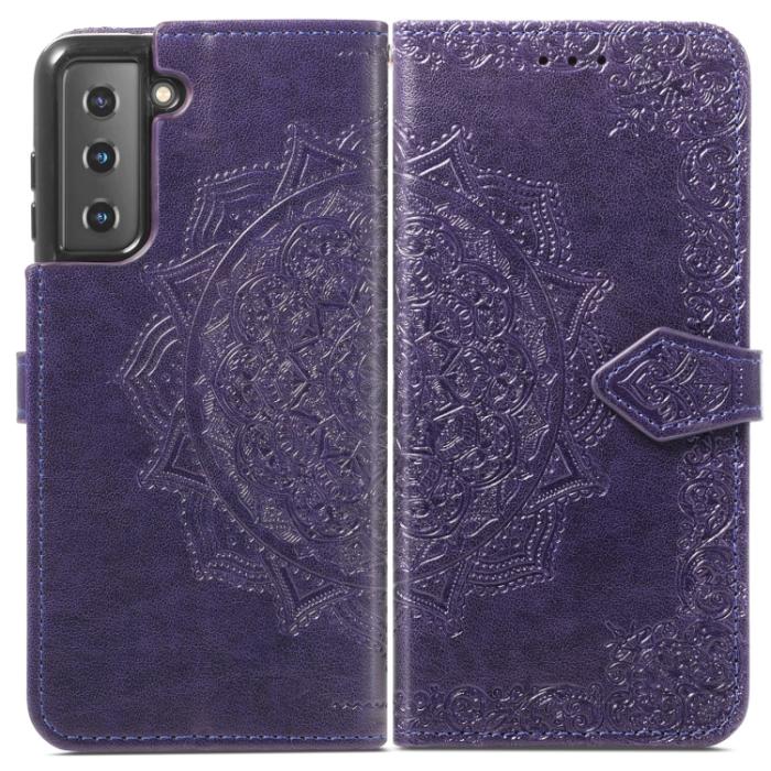 Bild 2,  Samsung Galaxy S22 Fodral Mandala Läder Lila