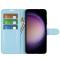  Samsung Galaxy S23 FE Fodral Litchi Textur Ljus Blå