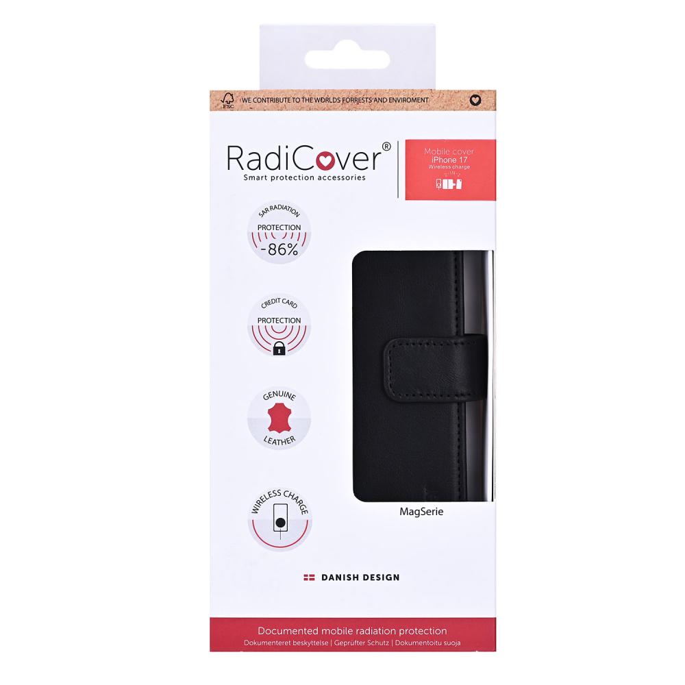 Radicover Radicover iPhone 17 Fodral 2in1 MagSafe Äkta Läder Svart