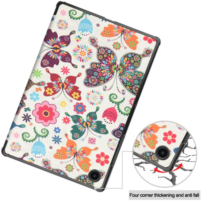 Bild 6,  Samsung Galaxy Tab A8 10.5 (2021) Fodral Tri-Fold Fjärilar
