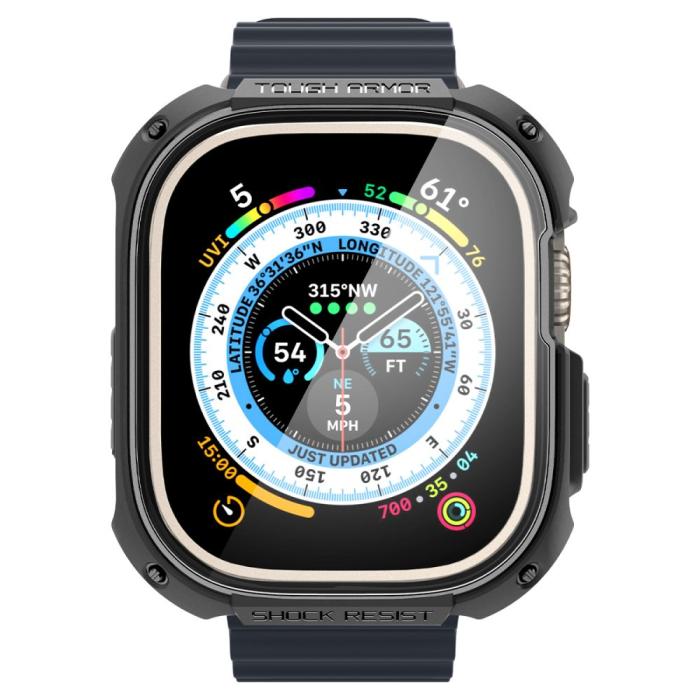 Bild 2, Spigen Spigen Apple Watch Ultra 49 mm Skal Tough Armor Svart