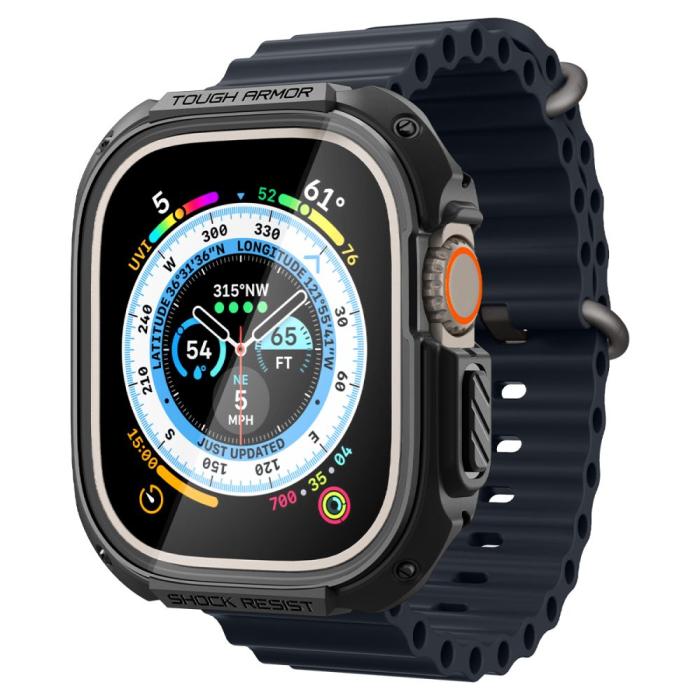 Bild 3, Spigen Spigen Apple Watch Ultra 49 mm Skal Tough Armor Svart