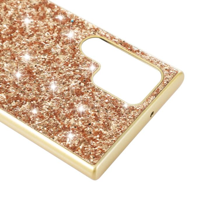 Bild 5,  Galaxy S24 Ultra Skal Sparkling Glitter Roséguld