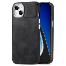  iPhone 15 Plus Skal L&auml;derbelagt Skin Touch Svart