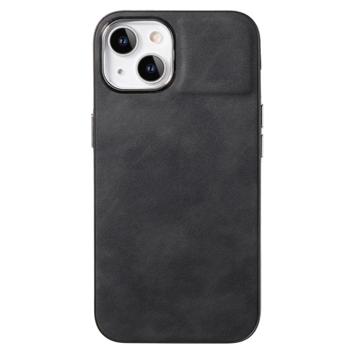 Bild 3,  iPhone 15 Plus Skal Läderbelagt Skin Touch Svart