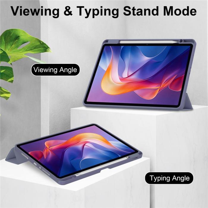 Bild 3,  Xiaomi Redmi Pad 2 Fodral Tri-Fold Hybrid Lila