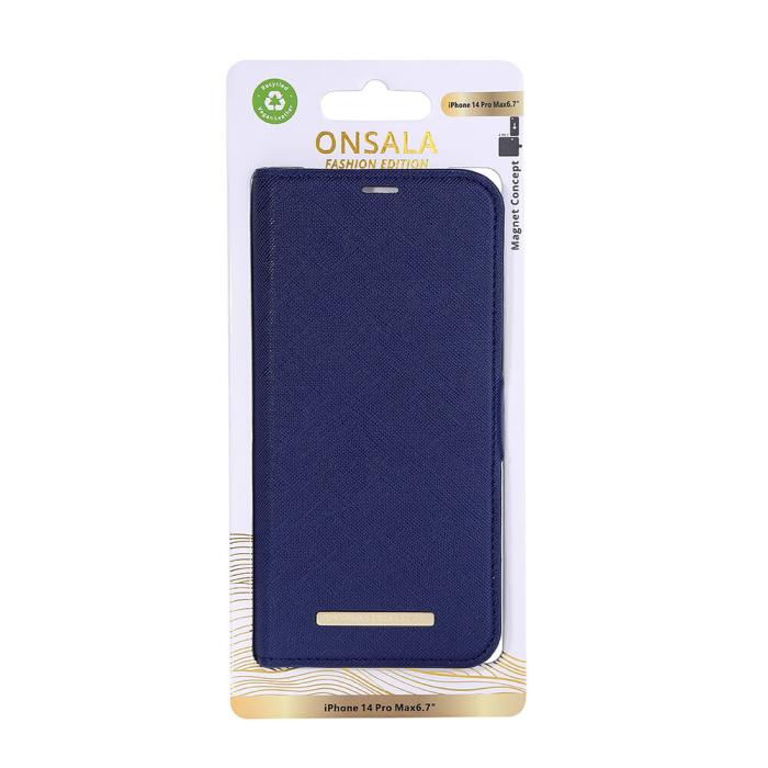 Bild 2, Onsala ONSALA iPhone 14 Pro Max Fodral ECO Navy Blue