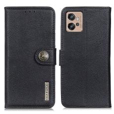 KHAZNEH KHAZNEH Motorola Moto G32 Fodral L&auml;der Svart