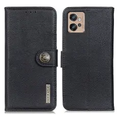 KHAZNEH KHAZNEH Motorola Moto G32 Fodral L&auml;der Svart