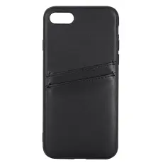 Buffalo Buffalo iPhone 7/8/SE Skal L&auml;der Med 2 Kortfack Svart