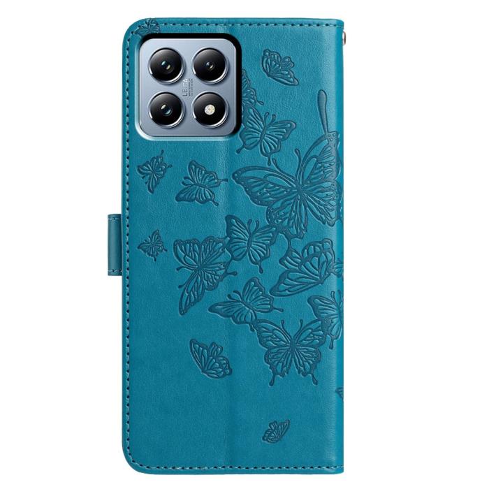 Bild 6,  Xiaomi 15T Fodral Med Fjäril Tryck Blå