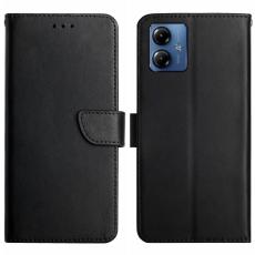  Motorola Moto G54 5G Fodral &Auml;kta L&auml;der Svart