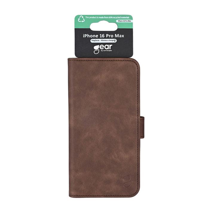 Bild 5, Gear Gear iPhone 16 Pro Max Fodral MagSeries Läder Brun