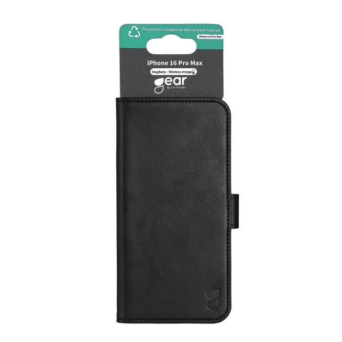 Bild 5, Gear Gear iPhone 16 Pro Max Fodral MagSeries Läder Svart