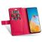  Samsung Galaxy S23 Plus Fodral Multifunktionell Med Frontficka Röd