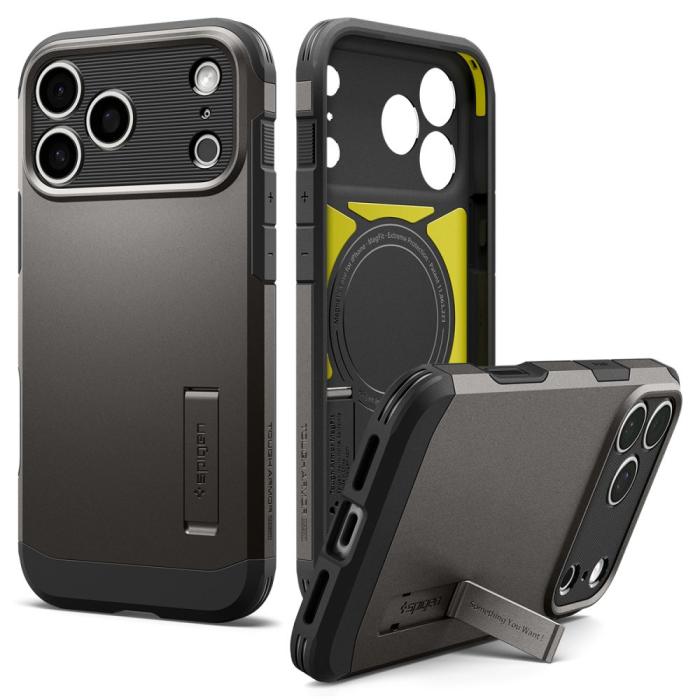 Bild 3, Spigen Spigen iPhone 18 Pro / 17 Pro Skal MagSafe Tough Gunmetal
