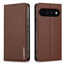 LC.IMEEKE LC.IMEEKE Google Pixel 11 Pro XL Fodral Flip L&auml;der Brun