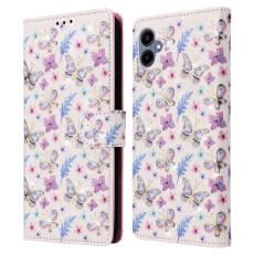  Samsung Galaxy A07 Fodral RFID L&auml;der Fj&auml;rilar / Blommor