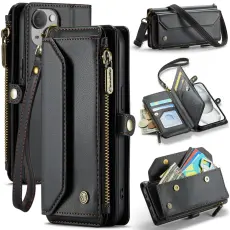CASEME CASEME iPhone 15 Pl&aring;nboksfodral Svart