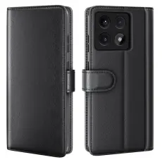  Xiaomi 14T Pro Fodral Premium &Auml;kta L&auml;der Svart