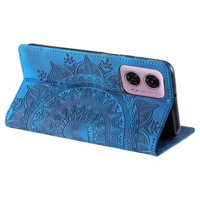 Bild 3,  Motorola Moto G04 4G/G24 4G Fodral Filp Mandala Blå