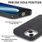  iPhone 15 Plus Skal Läderbelagt Skin Touch Svart