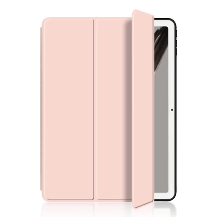 Bild 5,  Google Pixel Tablet Fodral Tri-Fold Läder Ljus Rosa