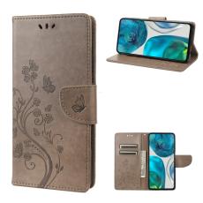  Motorola Moto G52/G82 Fodral Blommigt Tryck Gr&aring;