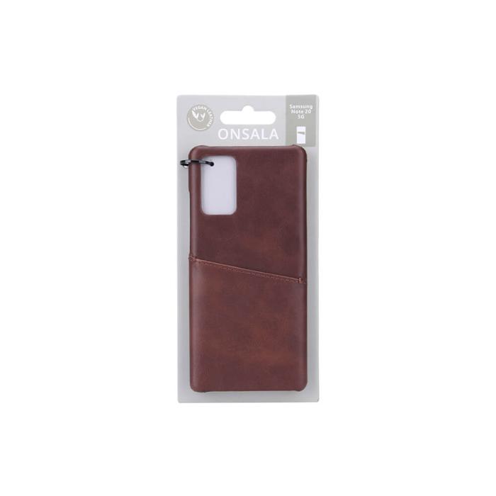 Bild 2, Onsala ONSALA Samsung Galaxy Note 20 Skal Kortfack Brun