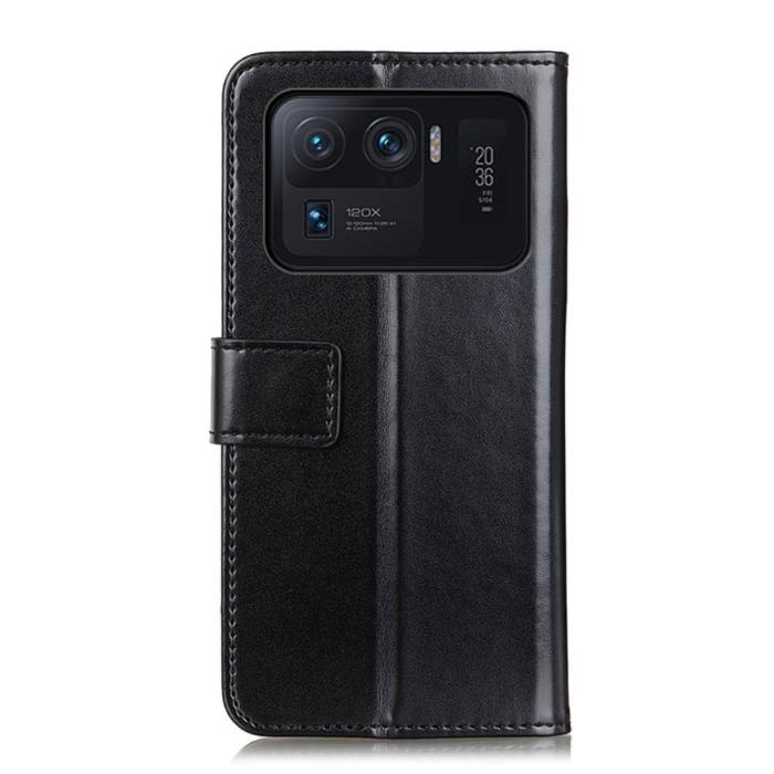 Bild 2,  Xiaomi Mi 11 Ultra - Tri-Color Läder Fodral - Svart