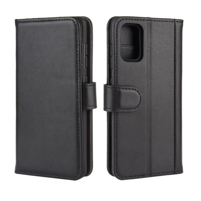 Bild 2,  Samsung Galaxy A41 - Premium Split Läder Plånboksfodral - Svart