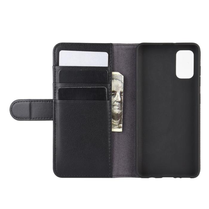 Bild 5,  Samsung Galaxy A41 - Premium Split Läder Plånboksfodral - Svart