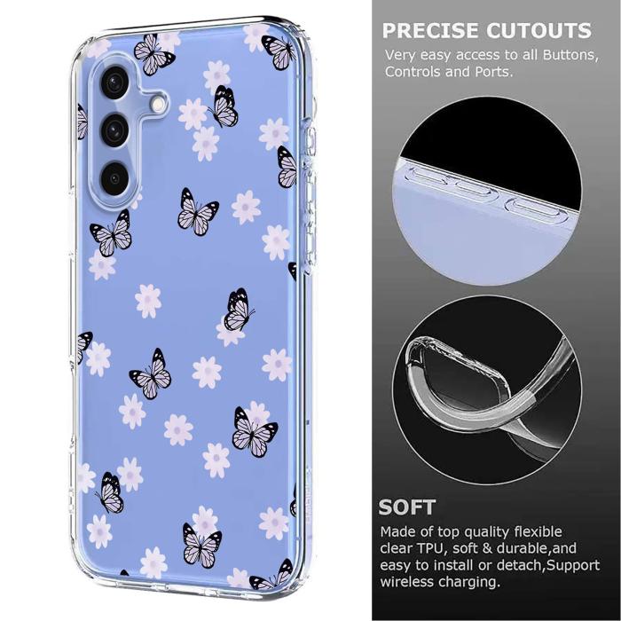 Bild 5,  Samsung Galaxy A27 5G TPU Fjärilar/Blommor