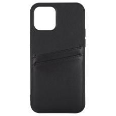 Buffalo Buffalo iPhone 12 / 12 Pro Skal L&auml;der Med 2 Kortfack Svart