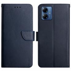  Motorola Moto G54 5G Fodral &Auml;kta L&auml;der Bl&aring;