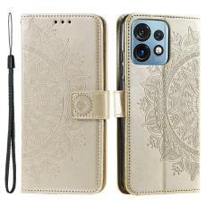  Motorola Edge 40 Pro 5G Fodral Mandala L&auml;der Guld