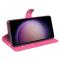  Samsung Galaxy S23 FE Fodral Litchi Textur Rosa