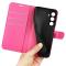  Samsung Galaxy S23 FE Fodral Litchi Textur Rosa