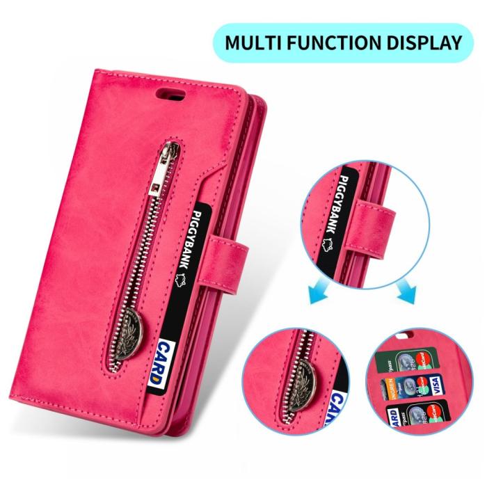 Bild 6,  Samsung Galaxy S23 Plus Fodral Multifunktionell Med Frontficka Röd