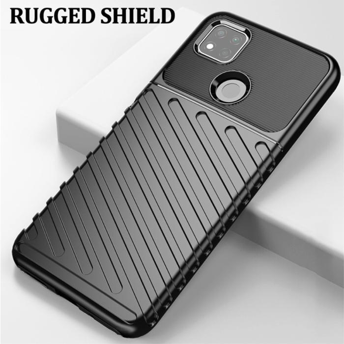 Bild 3,  Xiaomi Redmi 9C Skal Twill Textur Svart