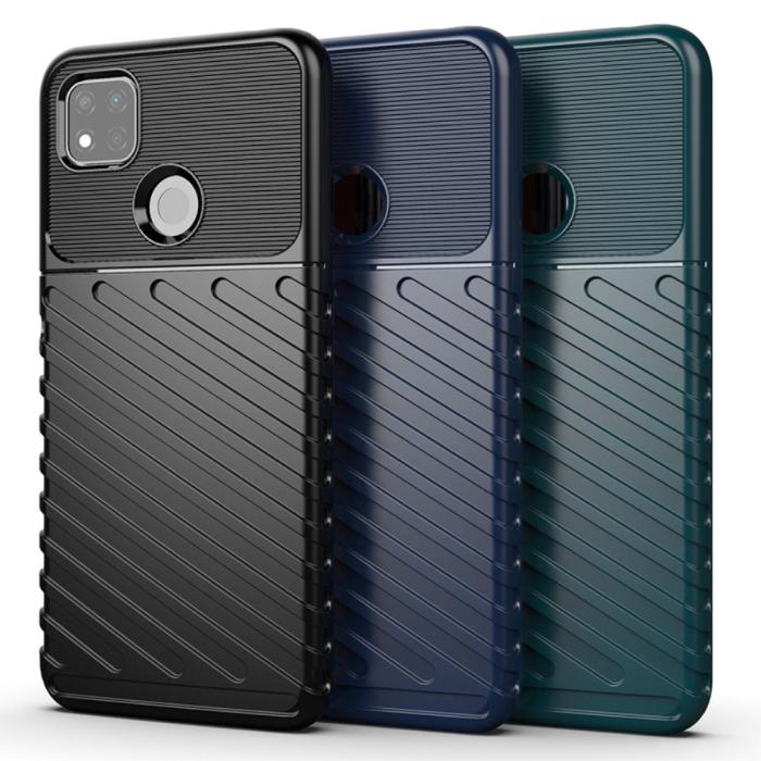 Bild 4,  Xiaomi Redmi 9C Skal Twill Textur Svart
