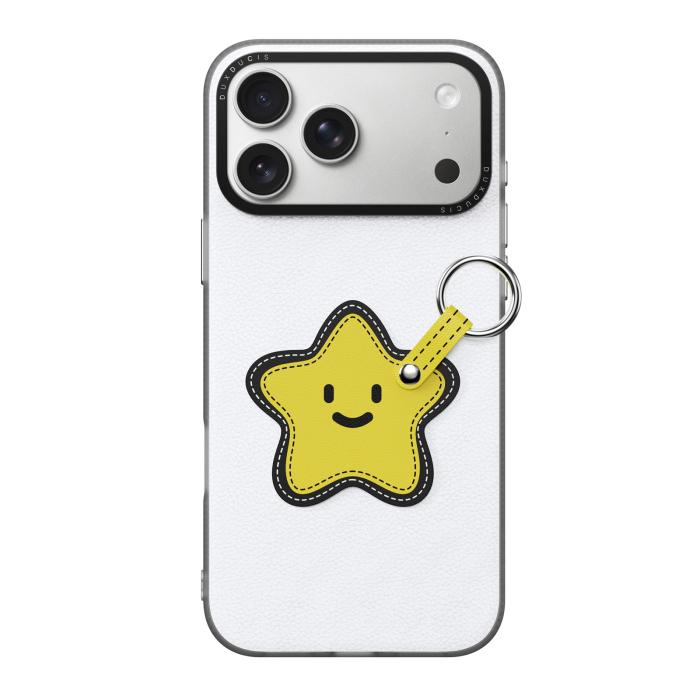 Bild 2, DUX DUCIS DUX DUCIS iPhone 18 Pro/17 Pro Skal PU-Läder Stjärna Vit