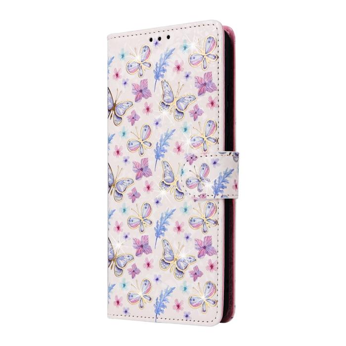Bild 6,  Samsung Galaxy A07 Fodral RFID Läder Fjärilar / Blommor